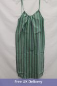 Quicksilver Philia Stripe Dress, Green/Blue, Size S