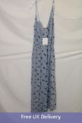 Ganni Printed Georgette Strap Wrap Dress (F8986) Size EU42