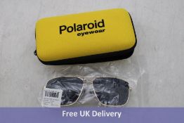 Polaroid PLD Men's Sunglasses, Gold/Tortoiseshell Frames, Blue Lenses
