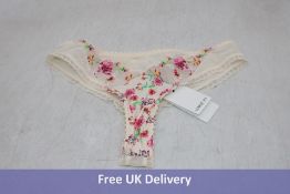 Marie Jo Chen Thong, Pearled Ivory, Size M