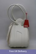 Diesel 1DR-Fold Leather Shoulder Bag, Off White, New Without Box, Some Scuffs
