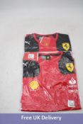 Two Puma 2023 Ferrari Carlos Sainz Driver T-Shirts, Red, Sizes 1x M, 1x XL