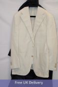 Suitsupply Wool Alpaca Blend Roma Jacket, Off White, UK 40