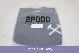 Five 2P00D Pain Is Growth T-Shirts, Black/White, Size S