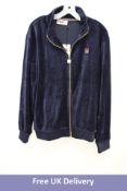 Fila Marc Velour Track Jacket, Navy, Size L