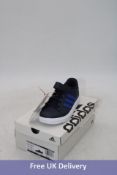 Two pairs Adidas Kid's Grand Court 2.0 Trainers, Black/Blue/White, UK 3.5