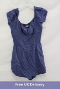 Hollister Sofia Drop-Waist Bubble Skort Dress, Blue, Size M