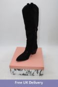 Moda In Pelle Texie Alcantara Boots, Black, UK Size 5.5