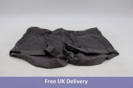 Two Hollister Women's Low Rise Classic Shorts, Grey, 1x Size 10, 1x Size 14