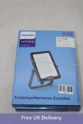 Two Philips Ledinaire Gen3 100W 12000lm 110D LED Floodlight, Cool White/Grey, Size 312 X 220 X 35mm