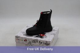 Geox Kids J Phaolae Boots, Black, UK 12.5