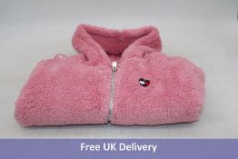 Tommy Hilfiger Girl's Hoodie Wool Jacket, Pink, Age 9-10 Years