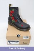 Dr. Martens Women's 1460 Vonda Floral Leather Boots, Black, UK 7