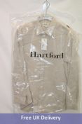 Hartford Cinema Cotton Shirt, Light Beige, Size 2