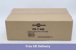 Gear 4 Music PB-7-MB Piano Stool, Black