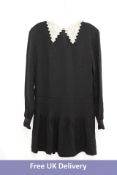 Saint Laurent Peter Pan Lace Collar Mini Dress, Black, Size F34. Used, Good Condition