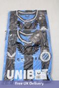 Two Castore 2024-2025 Club Brugge Home Shirts, Blue/Black/White, UK M