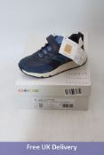 Geox Kids Rooner B D Trainers, Navy/Red, UK 11.5