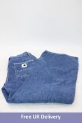Carhartt WIP Jens Wide Leg Denim Jeans, Blue, Size W25