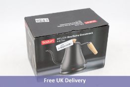 Bodum Melior Gooseneck 0.8L Electric Kettle, Black, Non-UK Plug