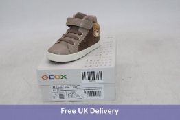 Two pairs Geox Kids B Kilwi Suede Trainers to include Dark Beige, 1x UK 7.5, 1x UK 9