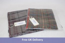 Two Hartford Alternative Classics Men's Tartan Wool Scarfs, Multi