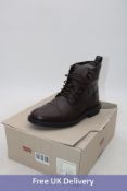 Levi's Men's Emerson 2.0 Boots, Dark Brown, UK Size 10.5. Box damaged