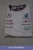 Five Mercedes AMG Petronas 2024 F1 Men's Team T-Shirt, White, Size XL
