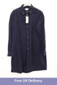 Hartford Rilo Cotton Dress, Navy, Size 2
