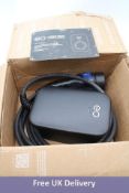 EO Mini Pro Charger, MP3 UK STD, 7.2KW/32A, 1PH DCL PME Black Tethered. Box damaged, Not checked