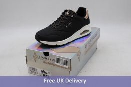 Skechers Street Uno-Shimmer Away Trainers, Black/White, UK 4.5. Box damaged