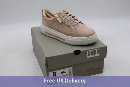 Clarks Hollyhock Zip Trainers, Sand/Nubuck, UK 8