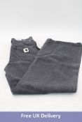 Carhartt WIP Stone Wash Denim Jeans, Black, Size W25