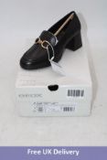 Geox Walk Pleasure 60 Smooth Leather High Heel Shoes, Black, UK 4. Box damaged