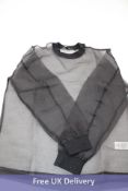 Esthe Organza Sweatshirt, Black, Size S