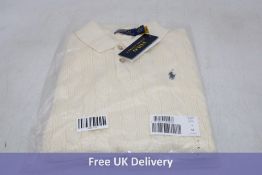 Polo Ralph Lauren Cable-Knit Polo Shirt, Cream, Size M
