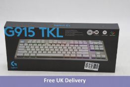 Logitech G Series G915 TKL Wireless Low Profile Gaming Keyboard, White
