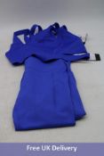 Nike Women's FutureMove Gym Wear Set, Blue to include 1x Padded Strappy Sports Bra, Size S, 1x Dri-F
