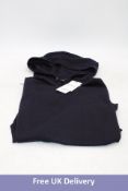 Reiss Holland Merino Wool Drawstring Hoodie, Navy, Size XXL