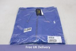 Polo Ralph Lauren Long-Sleeved Relaxed-Fit Jersey Hoody, Blue, Size M