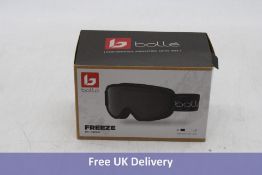 Three pairs Bolle Freeze Ski Goggles, Frames Matte Black/Lenses Grey, Fit M