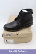 Clarks Curington Rise Smooth Leather Boots, Black, UK 10. Box damaged