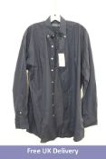 Ralph Lauren Stretch Poplin Shirt, Navy, Size M/L