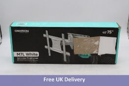 Onkron M7L Full Motion TV Wall Mount for 40''- 75'' TV, White. Box damaged