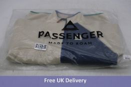 Passenger Home Recycled 1/2 Zip Sherpa Fleece, Oatmeal, Size XXS