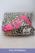 Huub Changing Robe, Leopard Print / Pink, Size M