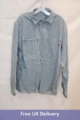 Diesesl D Simply Denim Shirt, Light Blue, Size L. Used