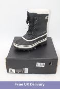 Sorel Women's CARIBOU Boot, Black/Stone, UK Size 5