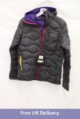 Peak Performance Women's Helium Utility Down Hood Jacket, Grey/Purple, Size S