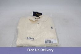 Polo Ralph Lauren Cable-Knit Polo Shirt, Cream, Size XS